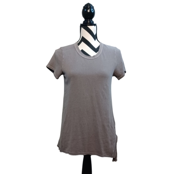 Wilt Boho Minimalist Asymmetrical Distressed 100% Cotton Tunic Top - Picture 1 of 14